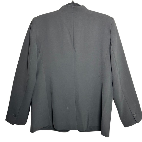 Ann Taylor Womens Black 2 Piece Pant Suit Blazer Trousers Set Size 12P - Picture 4 of 12